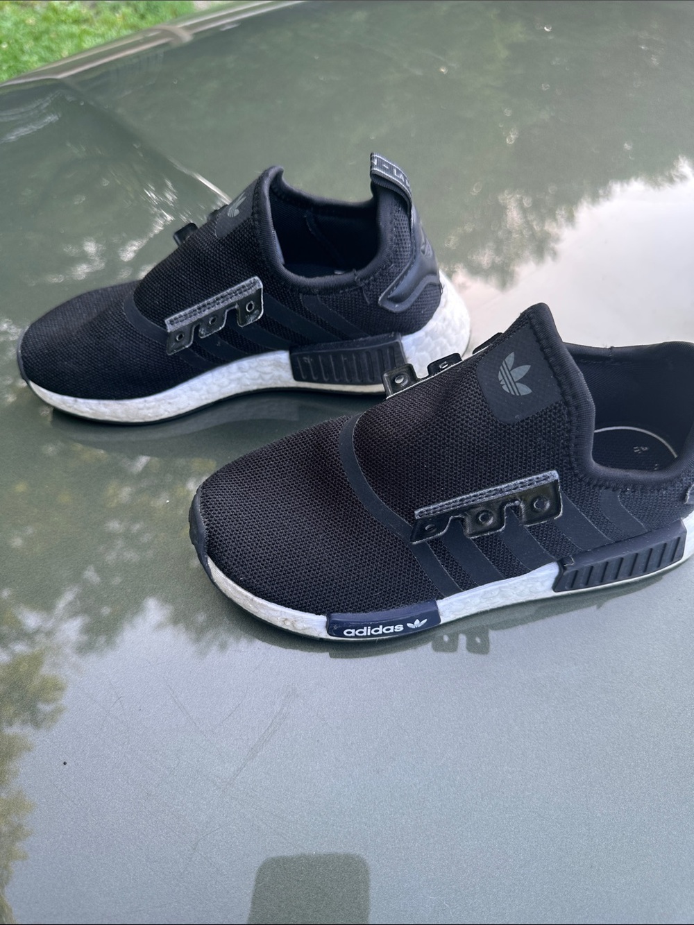 adidas Men’s Slip-On Sneakers — Black/White